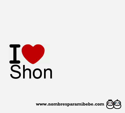 I Love Shon